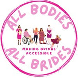 'All Bodies, All Brides' logo badge for making bridal accessible