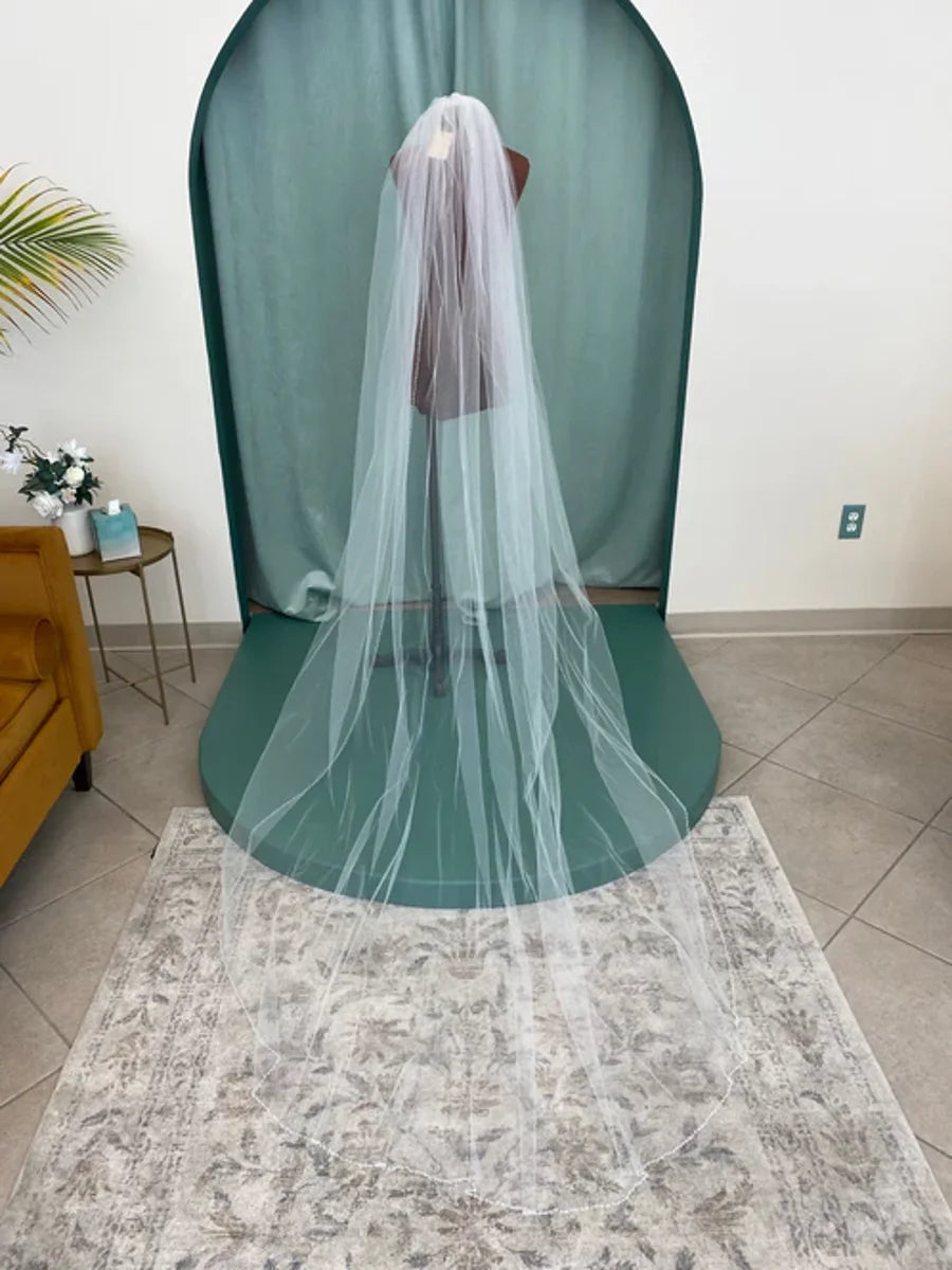 SP425A Cathedral Beaded Edge Veil