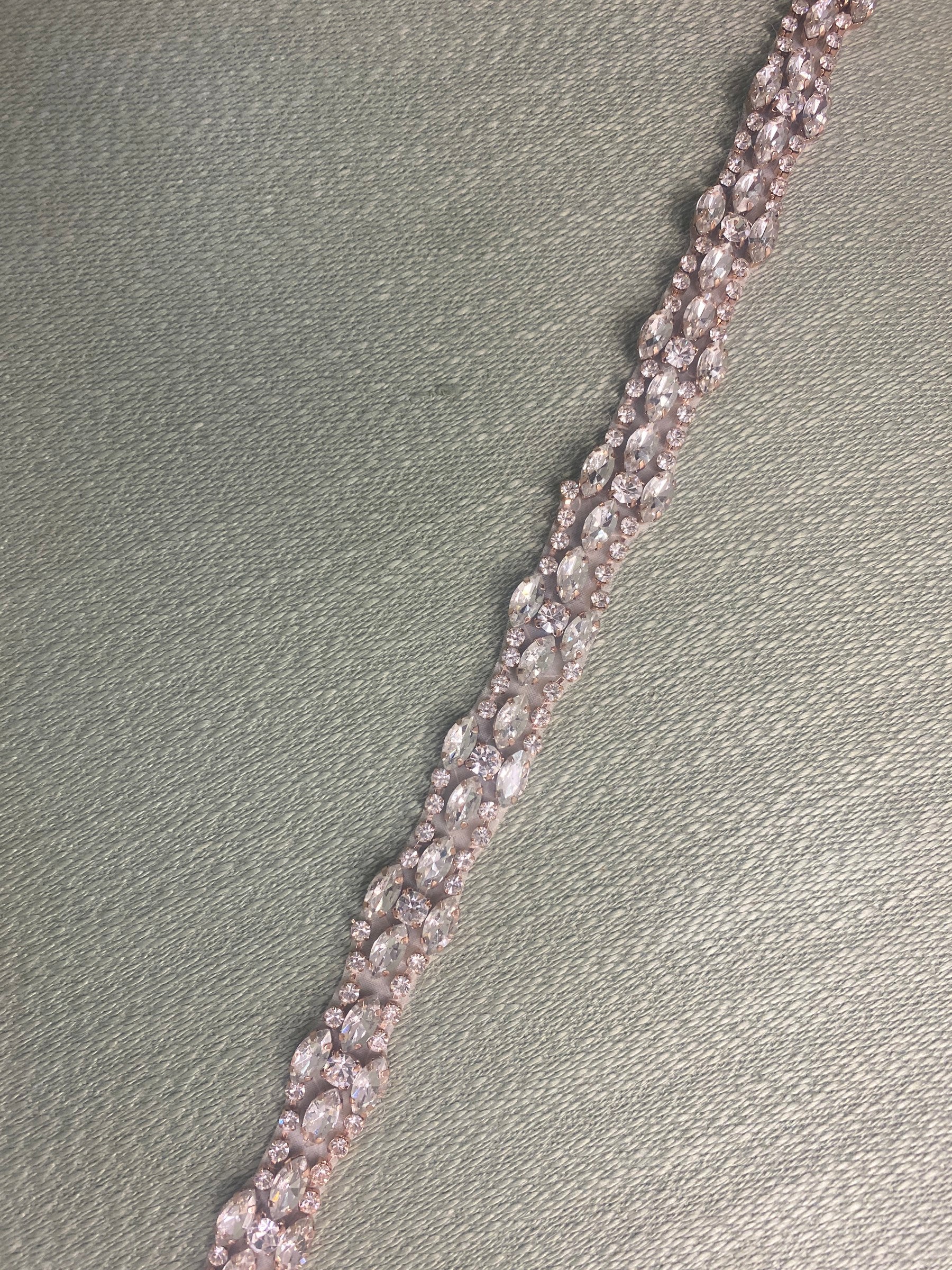 BT079 Rose Gold Rhinestone Belt