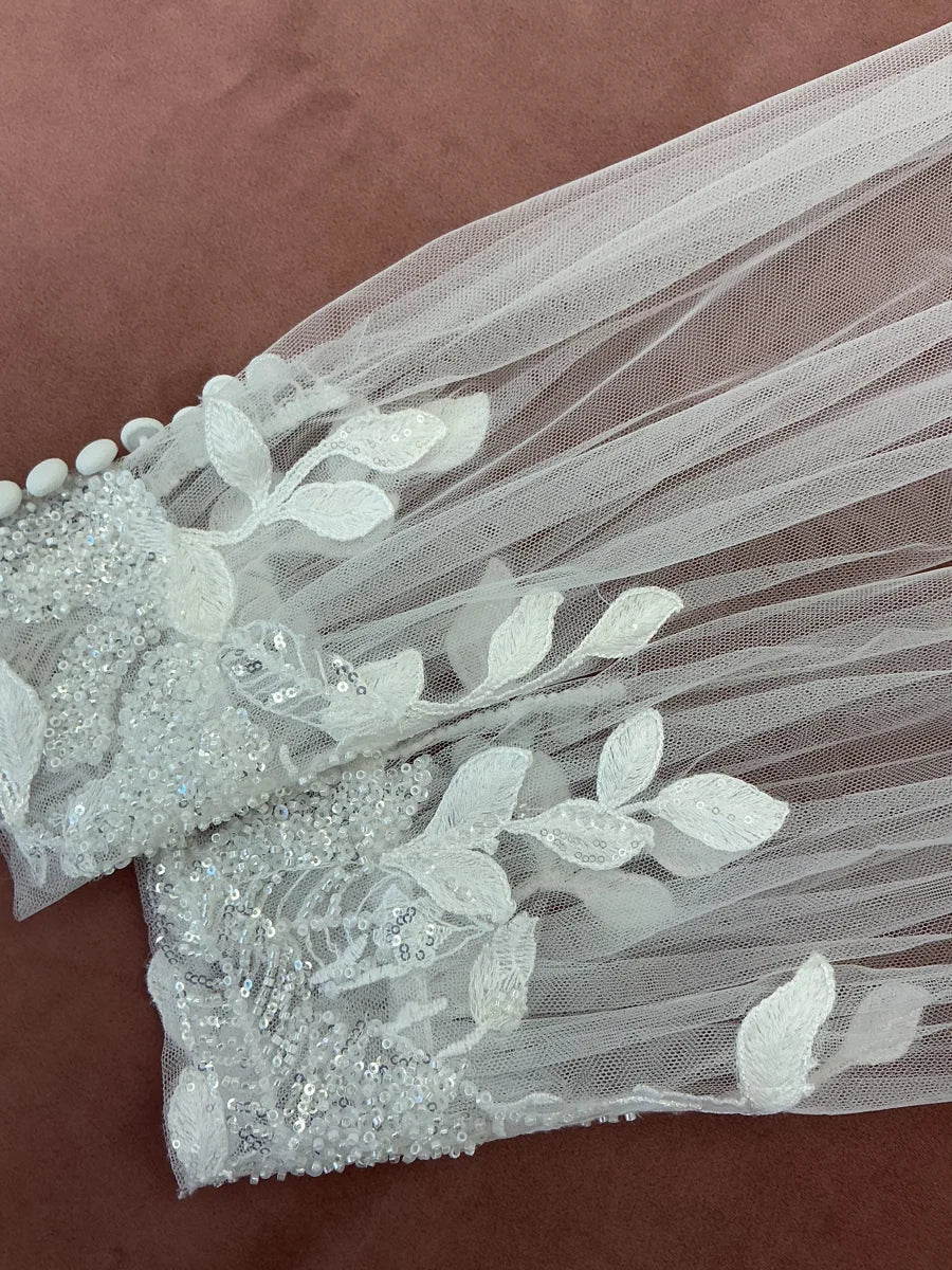 Soleil James beaded sleeves