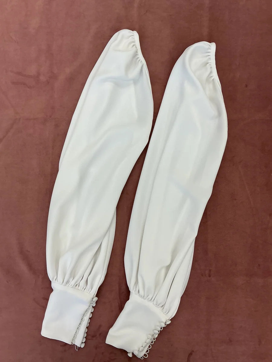 Watters crepe bishop sleeve