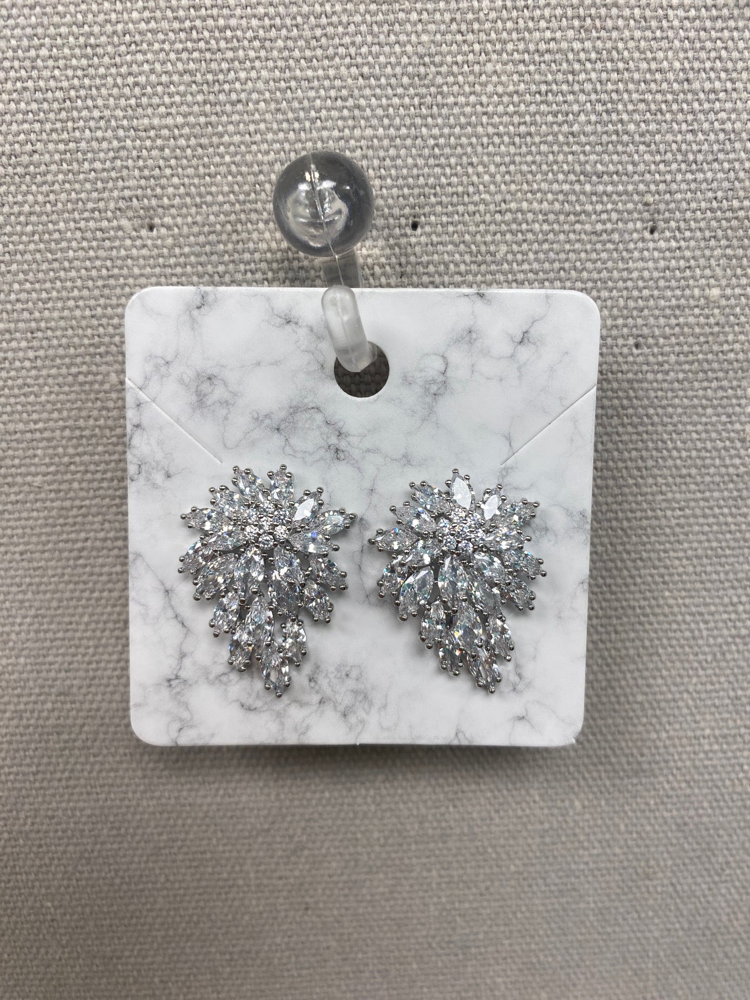 EA347 Marquise Crystal Cluster Earring