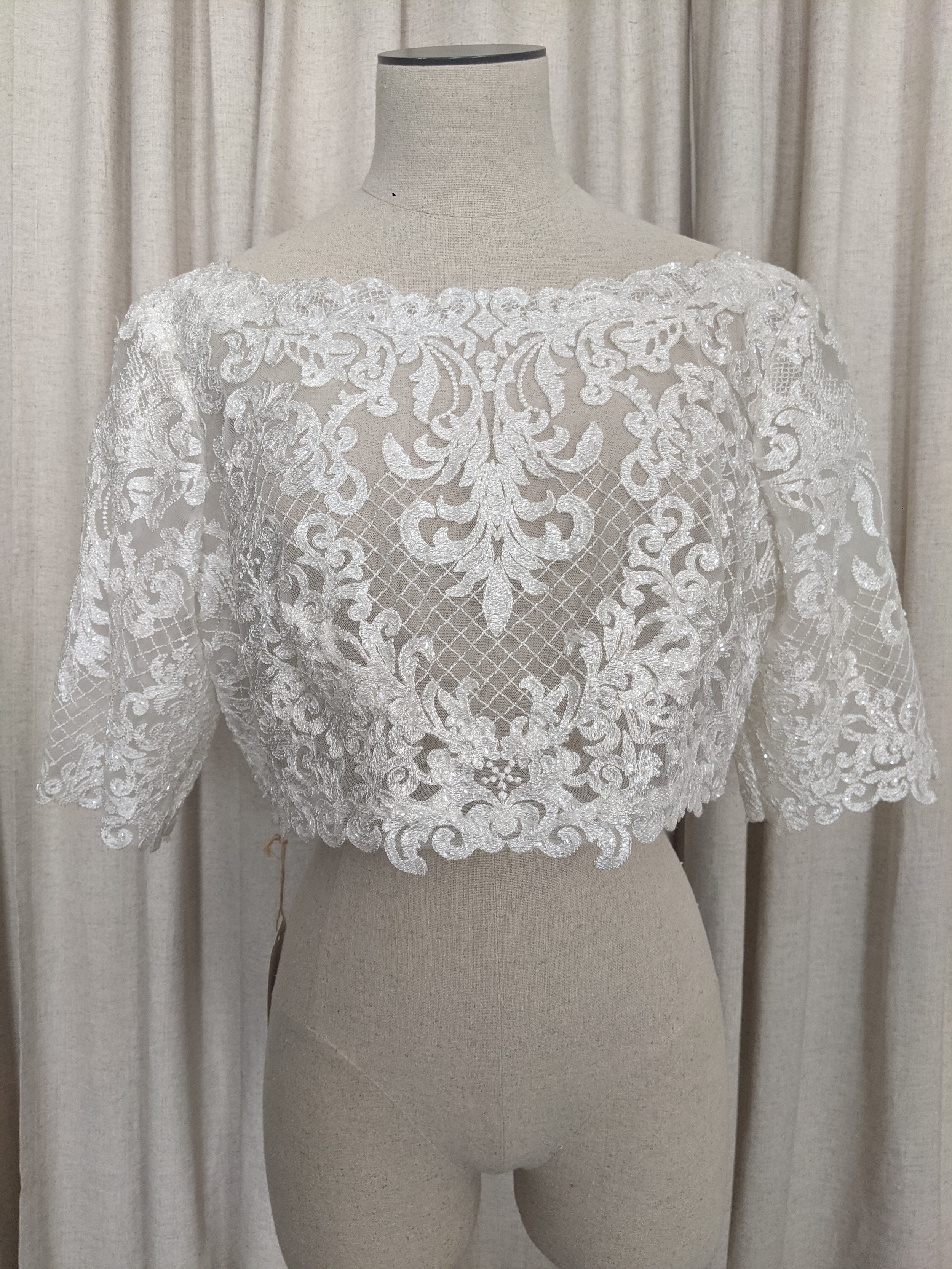 Maggie Sottero Lace and Sequin Jacket