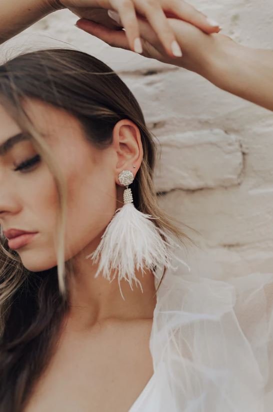 Untamed Petals Brianna Feather Earrings