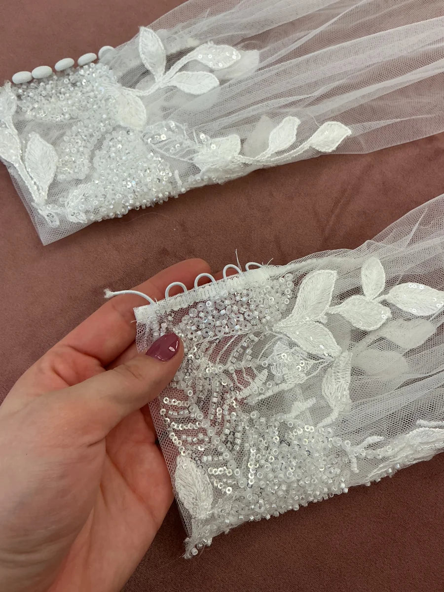Soleil James beaded sleeves