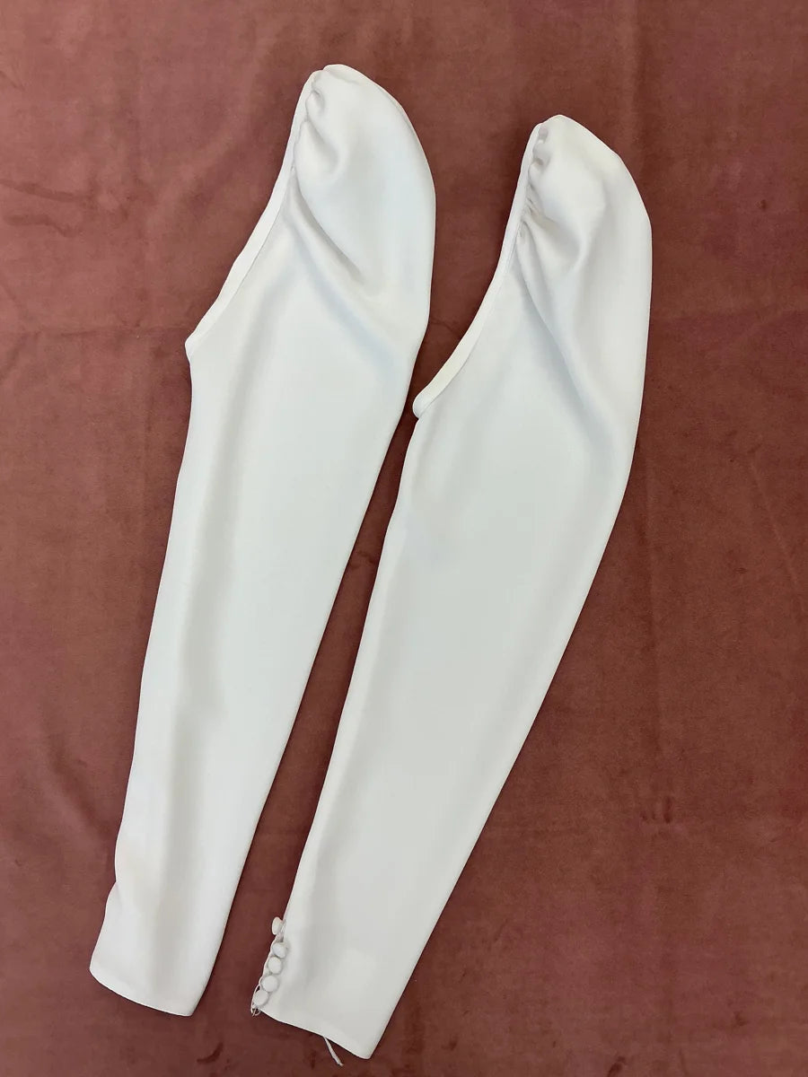 Watters crepe long straight sleeve